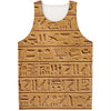 Egyptian Hieroglyphs Print Men's Tank Top