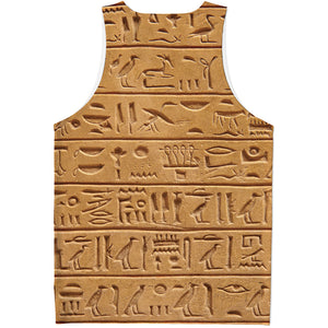 Egyptian Hieroglyphs Print Men's Tank Top