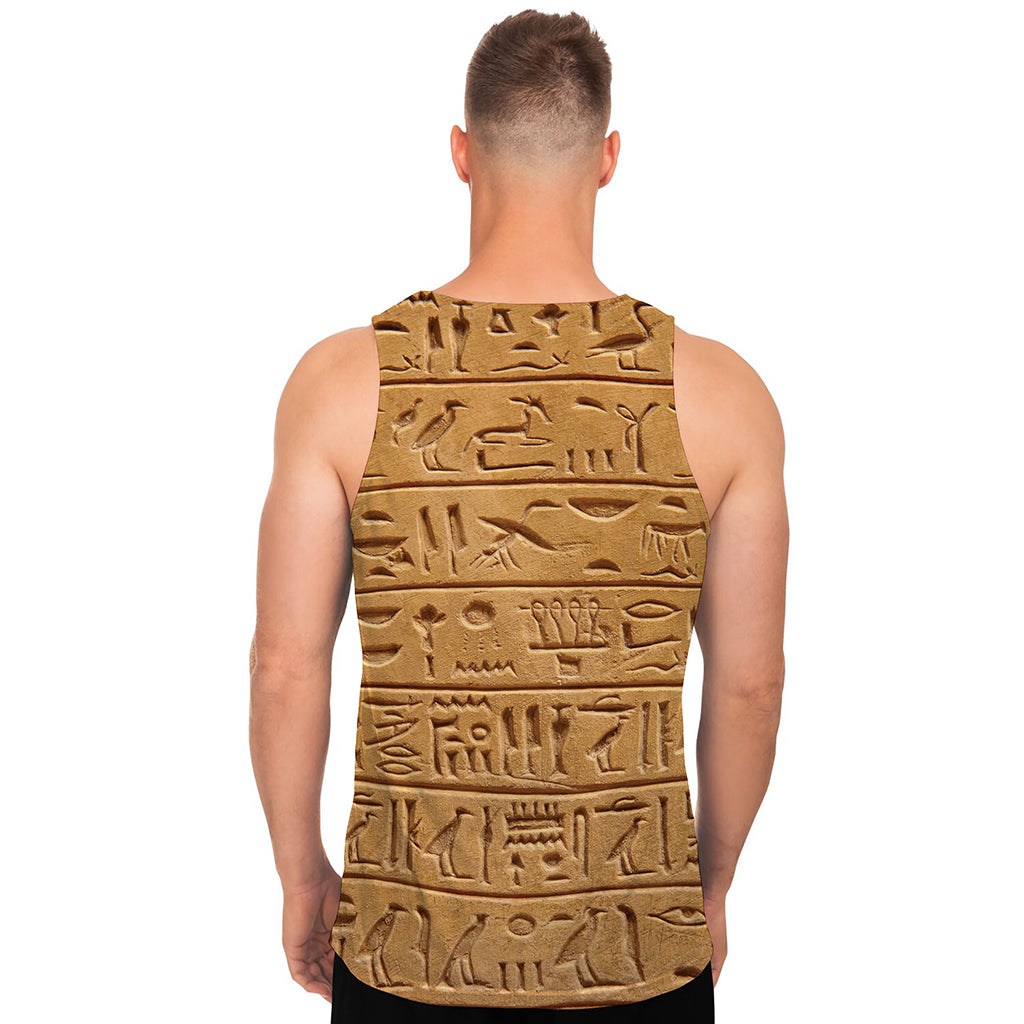 Egyptian Hieroglyphs Print Men's Tank Top