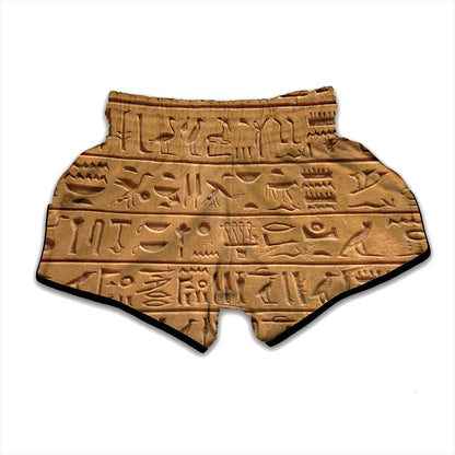 Egyptian Hieroglyphs Print Muay Thai Boxing Shorts