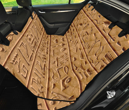 Egyptian Hieroglyphs Print Pet Car Back Seat Cover