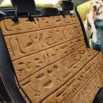 Egyptian Hieroglyphs Print Pet Car Back Seat Cover