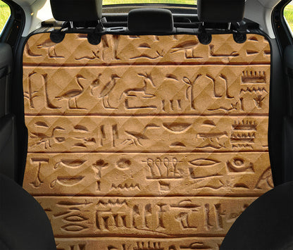 Egyptian Hieroglyphs Print Pet Car Back Seat Cover