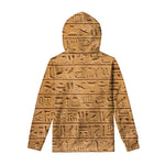 Egyptian Hieroglyphs Print Pullover Hoodie