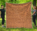 Egyptian Hieroglyphs Print Quilt