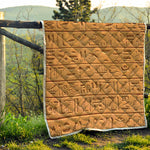 Egyptian Hieroglyphs Print Quilt
