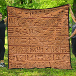 Egyptian Hieroglyphs Print Quilt