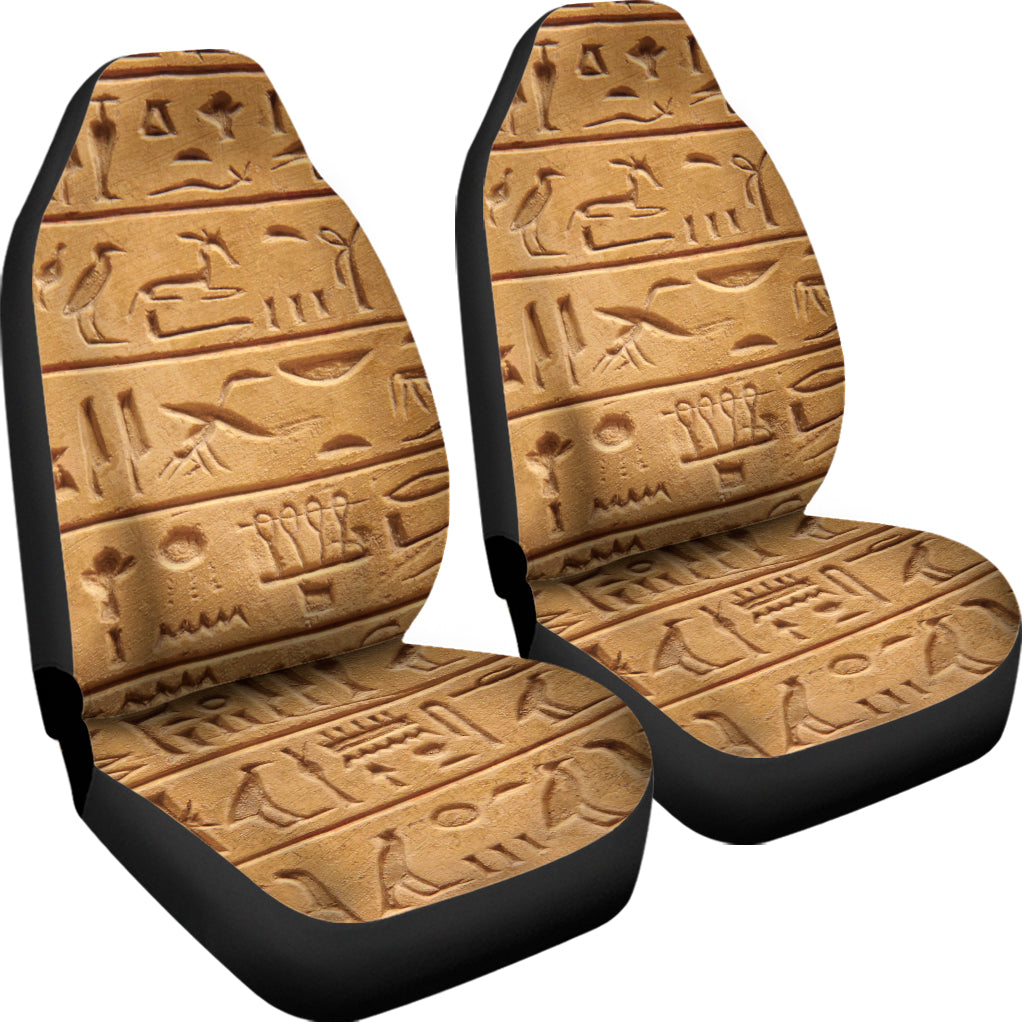 Egyptian Hieroglyphs Print Universal Fit Car Seat Covers