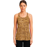 Egyptian Hieroglyphs Print Women's Racerback Tank Top
