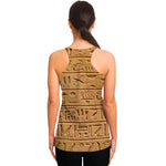 Egyptian Hieroglyphs Print Women's Racerback Tank Top