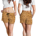 Egyptian Hieroglyphs Print Women's Shorts