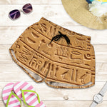 Egyptian Hieroglyphs Print Women's Shorts
