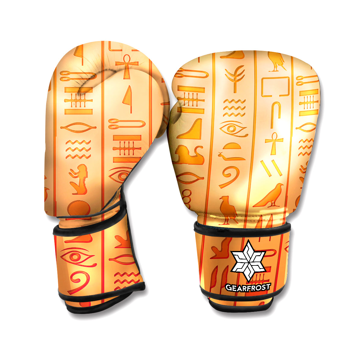 Egyptian Hieroglyphs Symbol Print Boxing Gloves