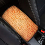 Egyptian Hieroglyphs Symbol Print Car Center Console Cover