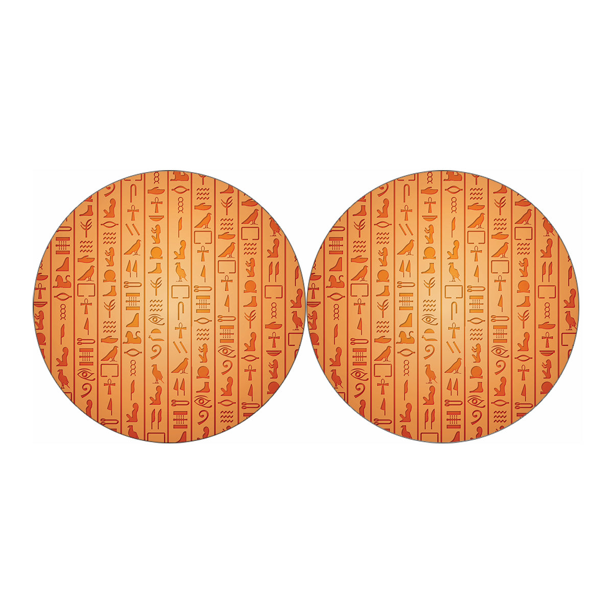 Egyptian Hieroglyphs Symbol Print Car Coasters