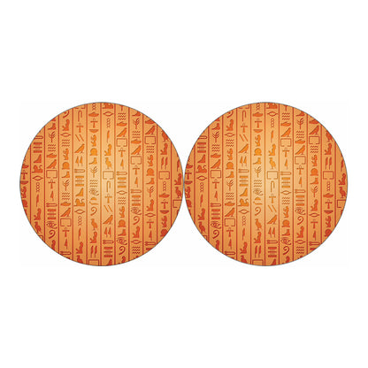 Egyptian Hieroglyphs Symbol Print Car Coasters