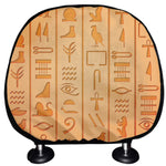 Egyptian Hieroglyphs Symbol Print Car Headrest Covers