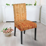 Egyptian Hieroglyphs Symbol Print Dining Chair Slipcover
