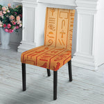 Egyptian Hieroglyphs Symbol Print Dining Chair Slipcover