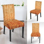 Egyptian Hieroglyphs Symbol Print Dining Chair Slipcover