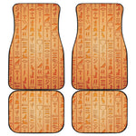 Egyptian Hieroglyphs Symbol Print Front and Back Car Floor Mats