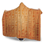 Egyptian Hieroglyphs Symbol Print Hooded Blanket