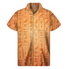 Egyptian Hieroglyphs Symbol Print Men's Short Sleeve Shirt