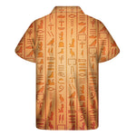 Egyptian Hieroglyphs Symbol Print Men's Short Sleeve Shirt