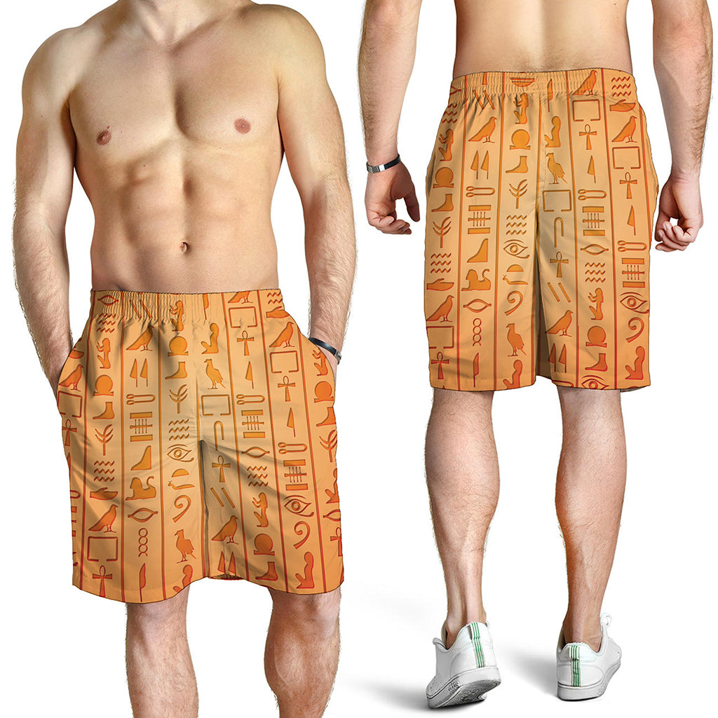Egyptian Hieroglyphs Symbol Print Men's Shorts