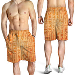 Egyptian Hieroglyphs Symbol Print Men's Shorts