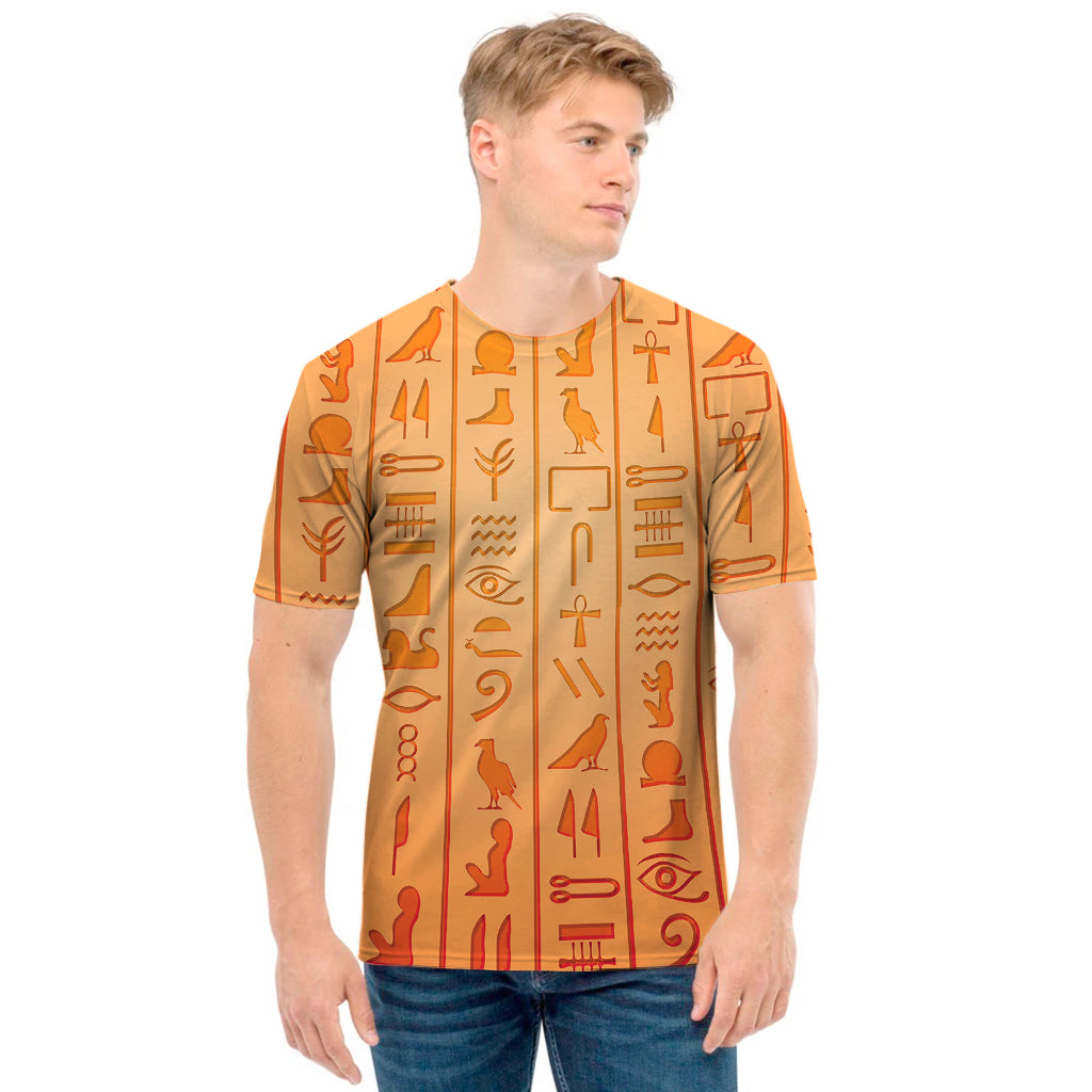 Egyptian Hieroglyphs Symbol Print Men's T-Shirt