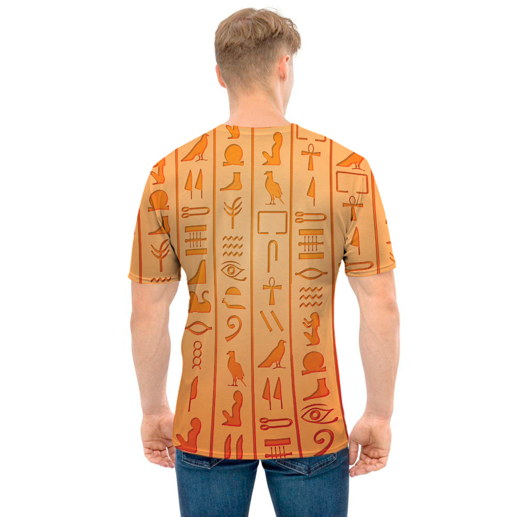 Egyptian Hieroglyphs Symbol Print Men's T-Shirt