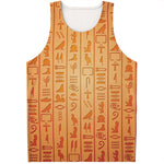 Egyptian Hieroglyphs Symbol Print Men's Tank Top