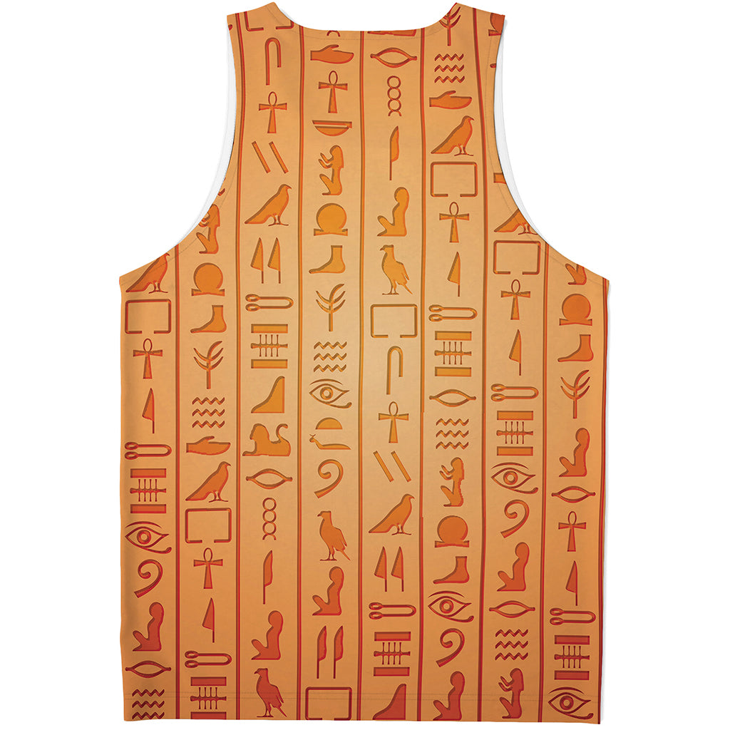 Egyptian Hieroglyphs Symbol Print Men's Tank Top