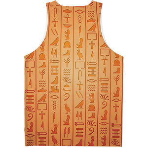 Egyptian Hieroglyphs Symbol Print Men's Tank Top