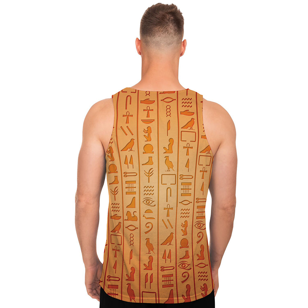 Egyptian Hieroglyphs Symbol Print Men's Tank Top