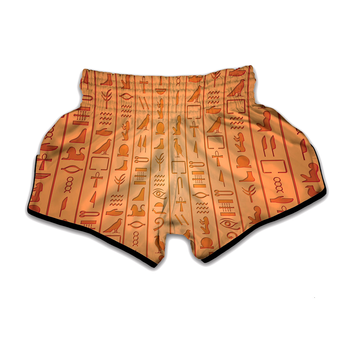 Egyptian Hieroglyphs Symbol Print Muay Thai Boxing Shorts