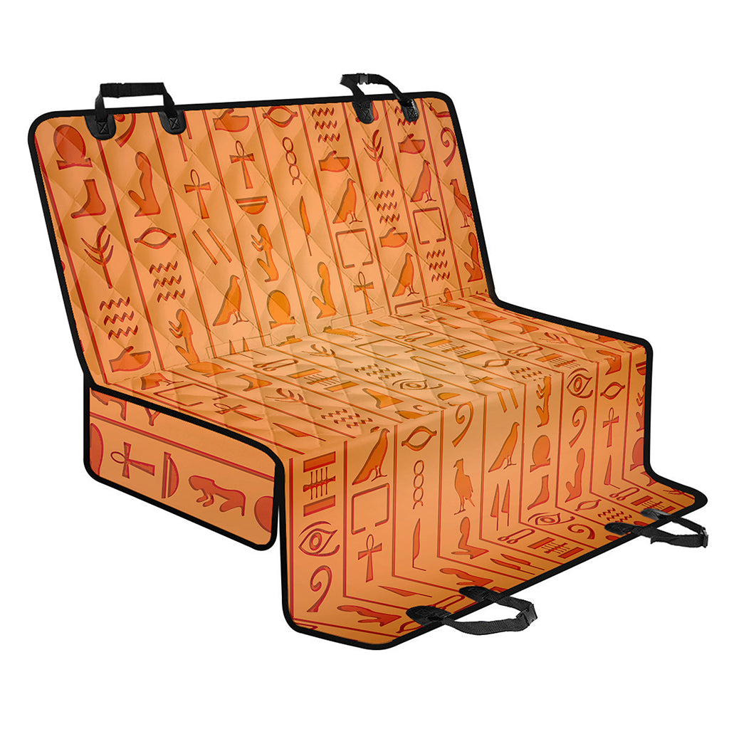 Egyptian Hieroglyphs Symbol Print Pet Car Back Seat Cover