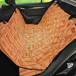 Egyptian Hieroglyphs Symbol Print Pet Car Back Seat Cover
