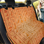Egyptian Hieroglyphs Symbol Print Pet Car Back Seat Cover