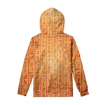 Egyptian Hieroglyphs Symbol Print Pullover Hoodie