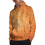 Egyptian Hieroglyphs Symbol Print Pullover Hoodie