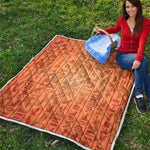 Egyptian Hieroglyphs Symbol Print Quilt