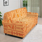 Egyptian Hieroglyphs Symbol Print Sofa Cover