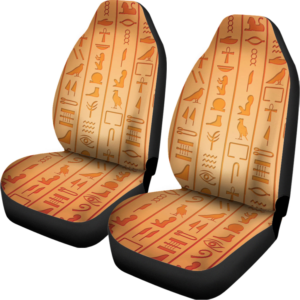 Egyptian Hieroglyphs Symbol Print Universal Fit Car Seat Covers
