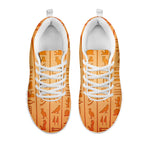 Egyptian Hieroglyphs Symbol Print White Sneakers