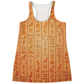 Egyptian Hieroglyphs Symbol Print Women's Racerback Tank Top