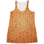 Egyptian Hieroglyphs Symbol Print Women's Racerback Tank Top