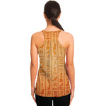 Egyptian Hieroglyphs Symbol Print Women's Racerback Tank Top