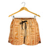 Egyptian Hieroglyphs Symbol Print Women's Shorts